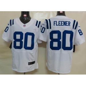 nike nfl jerseys indianapolis colts #80 fleener white[Elite]