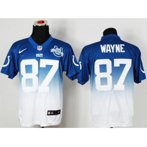 nike nfl jerseys indianapolis colts #87 wayne blue-white[Elite drift fashion][second version][30th anniversary]