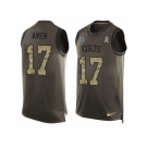 Men Nike Indianapolis Colts #17 Kamar Aiken Limited Green Salute to Service Tank Top NFL Jersey
