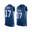 Men Nike Indianapolis Colts #17 Kamar Aiken Limited Royal Blue Player Name & Number Tank Top NFL Jersey