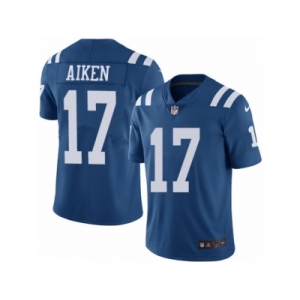 Men Nike Indianapolis Colts #17 Kamar Aiken Limited Royal Blue Rush Vapor Untouchable NFL Jersey