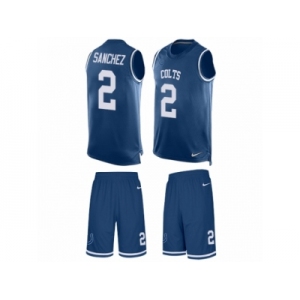 Men Nike Indianapolis Colts #2 Rigoberto Sanchez Limited Royal Blue Tank Top Suit NFL Jersey