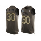 Men Nike Indianapolis Colts #30 Rashaan Melvin Limited Green Salute to Service Tank Top NFL Jersey