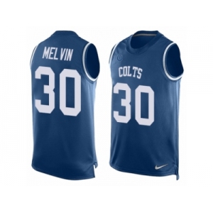 Men Nike Indianapolis Colts #30 Rashaan Melvin Limited Royal Blue Player Name & Number Tank Top NFL Jersey