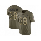 Men Nike Indianapolis Colts #38 Christine Michael Sr Limited Olive Camo 2017 Salute to Service NFL Jersey
