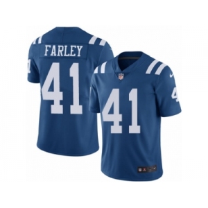 Men Nike Indianapolis Colts #41 Matthias Farley Limited Royal Blue Rush Vapor Untouchable NFL Jersey