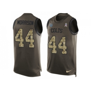 Men Nike Indianapolis Colts #44 Antonio Morrison Limited Green Salute to Service Tank Top NFL Jersey