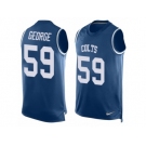 Men Nike Indianapolis Colts #59 Jeremiah George Limited Royal Blue Player Name & Number Tank Top NFL Jersey