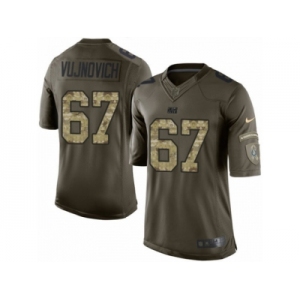 Men Nike Indianapolis Colts #67 Jeremy Vujnovich Limited Green Salute to Service NFL Jersey