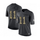 Men's Indianapolis Colts #11 Deon Cain Limited Black 2016 Salute to Service Football Jersey