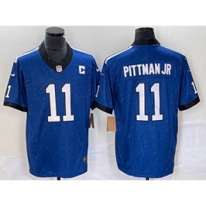 Men's Indianapolis Colts #11 Michael Pittman Jr Royal 2023 FUSE Indiana Nights Limited Stitched Jersey