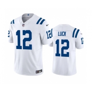 Men's Indianapolis Colts #12 Andrew Luck White 2023 F.U.S.E Vapor Untouchable Stitched Football Jersey