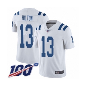 Men's Indianapolis Colts #13 T.Y. Hilton White Vapor Untouchable Limited Player 100th Season Football Jersey