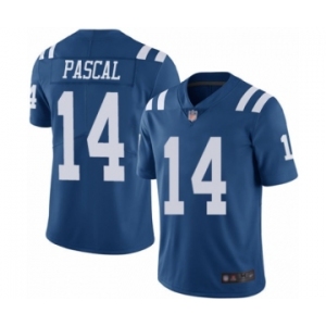 Men's Indianapolis Colts #14 Zach Pascal Limited Royal Blue Rush Vapor Untouchable Football Jersey