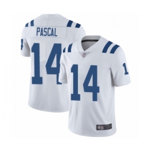 Men's Indianapolis Colts #14 Zach Pascal White Vapor Untouchable Limited Player Football Jersey