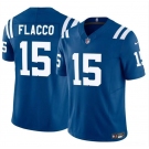 Men's Indianapolis Colts #15 Joe Flacco Blue 2024 F.U.S.E. Vapor Limited Football Stitched Jersey