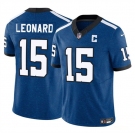 Men's Indianapolis Colts #15 Riley Leonard Blue 2025 F.U.S.E. Throwback Vapor Limited Football Stitched Jersey