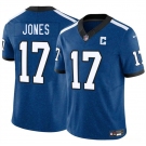 Men's Indianapolis Colts #17 Daniel Jones Blue 2025 F.U.S.E. Throwback Vapor Limited Football Stitched Jersey