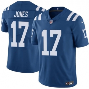 Men's Indianapolis Colts #17 Daniel Jones Blue Vapor Limited Football Stitched Jersey