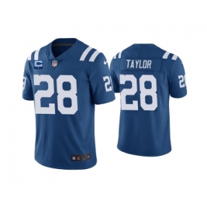 Men's Indianapolis Colts 2022 #28 Jonathan Taylor Royal With 1-star C Patch Vapor Untouchable Limited Stitched Jersey