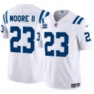 Men's Indianapolis Colts #23 Kenny Moore II White 2025 F.U.S.E. With 4-Star C Patch Vapor Limited Football Stitched Jersey