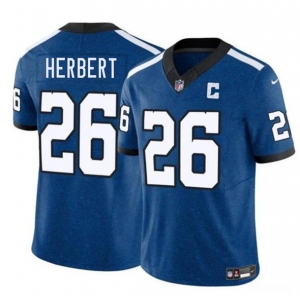 Men's Indianapolis Colts #26 Khalil Herbert Blue 2025 F.U.S.E. Throwback Vapor Limited Football Stitched Jersey