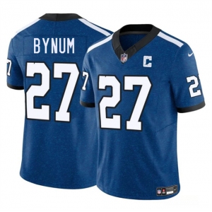 Men's Indianapolis Colts #27 Cam Bynum Blue 2025 F.U.S.E. Throwback Vapor Limited Football Stitched Jersey