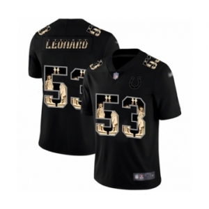 Men's Indianapolis Colts #53 Darius Leonard Limited Black Statue of Liberty Football Jersey
