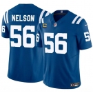 Men's Indianapolis Colts #56 Quenton Nelson Blue 2025 F.U.S.E. With 4-Star C Patch Vapor Limited Football Stitched Jersey