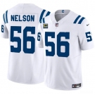 Men's Indianapolis Colts #56 Quenton Nelson White 2025 F.U.S.E. With 4-Star C Patch Vapor Limited Football Stitched Jersey