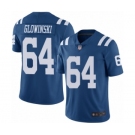 Men's Indianapolis Colts #64 Mark Glowinski Limited Royal Blue Rush Vapor Untouchable Football Jersey