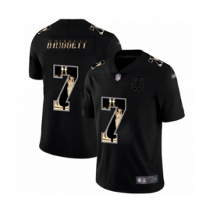 Men's Indianapolis Colts #7 Jacoby Brissett Limited Black Statue of Liberty Football Jersey