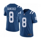 Men's Indianapolis Colts #8 Rigoberto Sanchez Limited Royal Blue Rush Vapor Untouchable Football Jersey