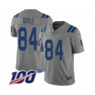 Men's Indianapolis Colts #84 Jack Doyle Limited Gray Inverted Legend 100th Season Football Jersey