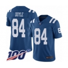 Men's Indianapolis Colts #84 Jack Doyle Limited Royal Blue Rush Vapor Untouchable 100th Season Football Jersey