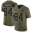 Men's Indianapolis Colts #84 Tyler Warren Olive 2025 Salute to Service Limited Football Stitched Jersey