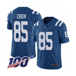 Men's Indianapolis Colts #85 Eric Ebron Limited Royal Blue Rush Vapor Untouchable 100th Season Football Jersey