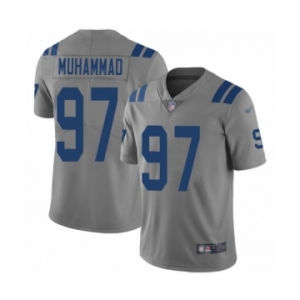 Men's Indianapolis Colts #97 Al-Quadin Muhammad Limited Gray Inverted Legend Football Jersey