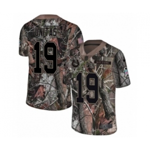 Men's Nike Indianapolis Colts #19 Johnny Unitas Limited Camo Rush Realtree NFL Jersey