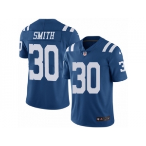Men's Nike Indianapolis Colts #30 D'Joun Smith Limited Royal Blue Rush NFL Jersey