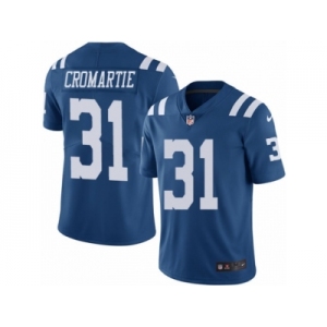 Men's Nike Indianapolis Colts #31 Antonio Cromartie Limited Royal Blue Rush NFL Jersey