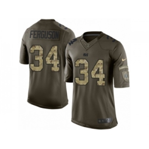 Men's Nike Indianapolis Colts #34 Josh Ferguson Limited Green Salute to Service NFL Jersey
