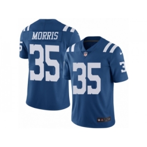 Men's Nike Indianapolis Colts #35 Darryl Morris Limited Royal Blue Rush NFL Jersey