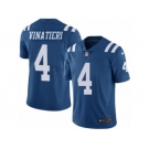 Men's Nike Indianapolis Colts #4 Adam Vinatieri Limited Royal Blue Rush NFL Jersey