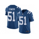 Men's Nike Indianapolis Colts #51 John Simon Limited Royal Blue Rush NFL Jersey