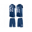 Men's Nike Indianapolis Colts #51 John Simon Limited Royal Blue Tank Top Suit NFL Jersey