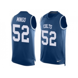 Men's Nike Indianapolis Colts #52 Barkevious Mingo Limited Royal Blue Player Name & Number Tank Top NFL Jersey