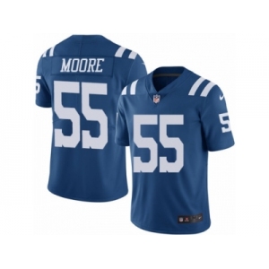 Men's Nike Indianapolis Colts #55 Sio Moore Limited Royal Blue Rush NFL Jersey