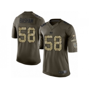 Men's Nike Indianapolis Colts #58 Tarell Basham Limited Green Salute to Service NFL Jersey