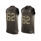 Men's Nike Indianapolis Colts #62 Le'Raven Clark Limited Green Salute to Service Tank Top NFL Jersey